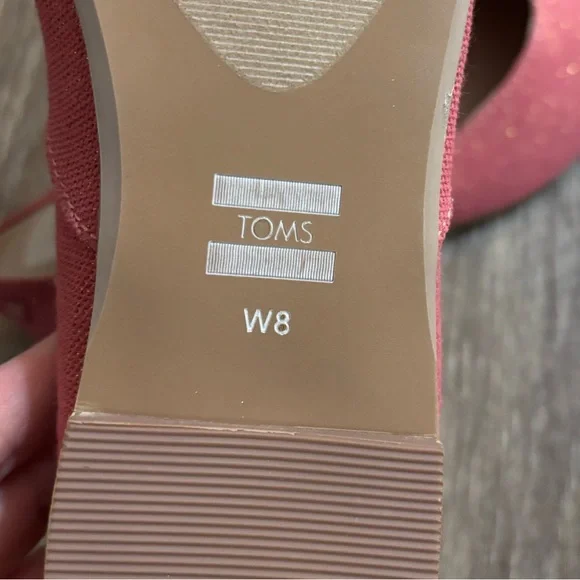 TOMS | EUC Women's Jutti Neat Flat Metallic Ballet Flats Canvas Loafers Shoes, 8 - Picture 9 of 10